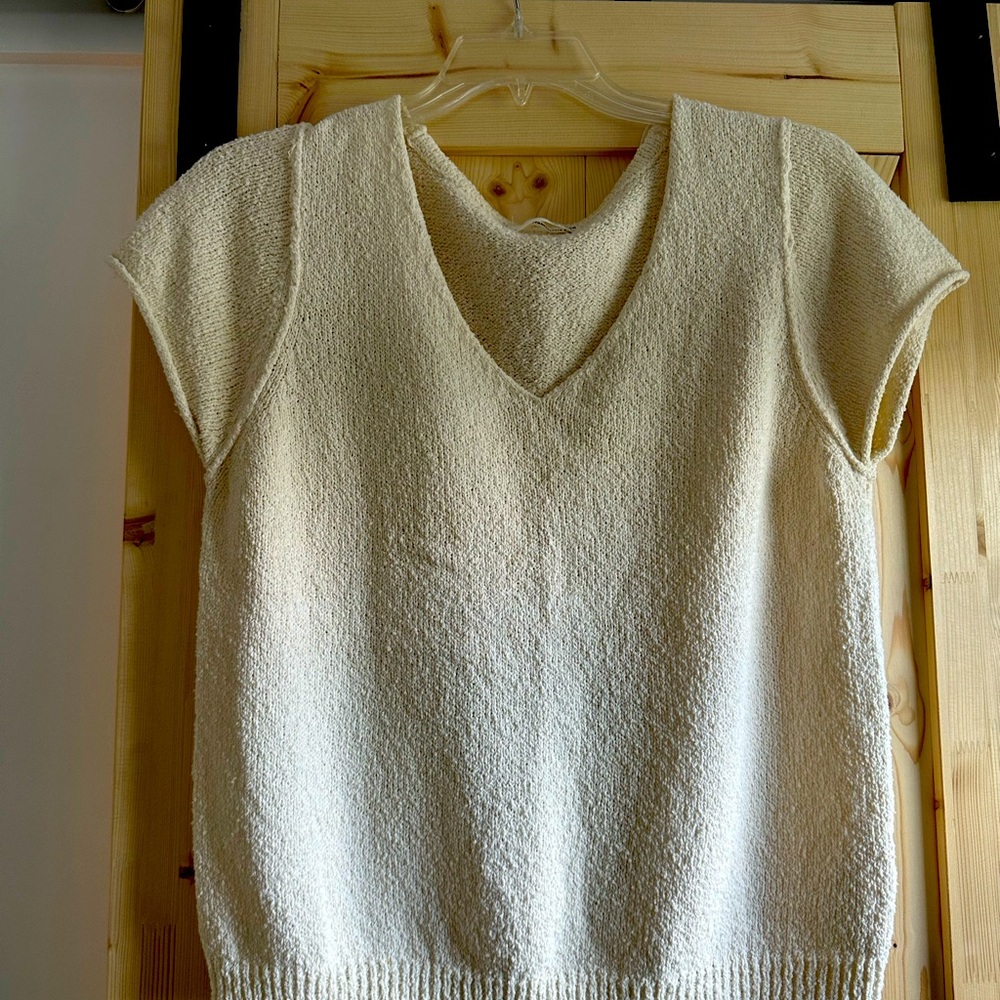 Anthropology cream top size M